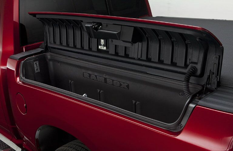 RamBox storage compartment in the 2016 Ram 1500