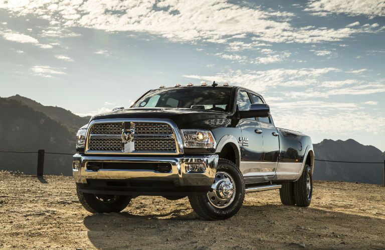 2016 Ram 3500 looking dramatic before mountains