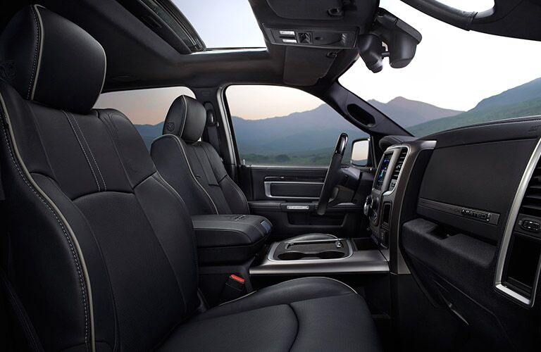 black front seats of the 2017 Ram 1500