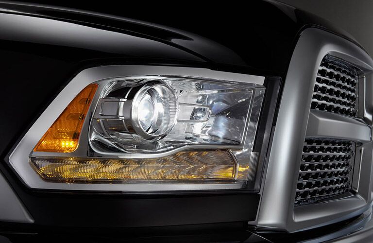 headlight and grille of the 2017 Ram 3500