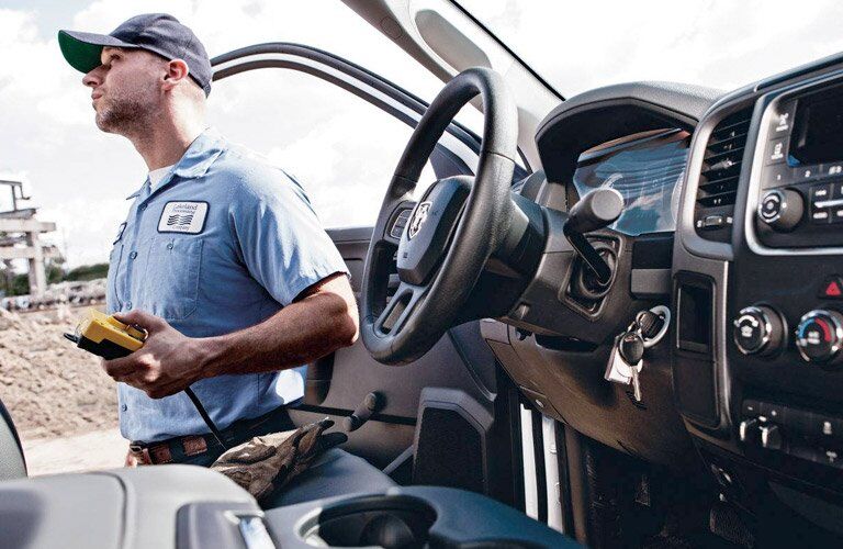 steering wheel of the 2017 Ram 5500 Chassis Cab