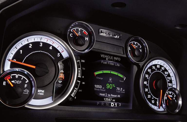 gauge cluster in the 2018 Ram 2500