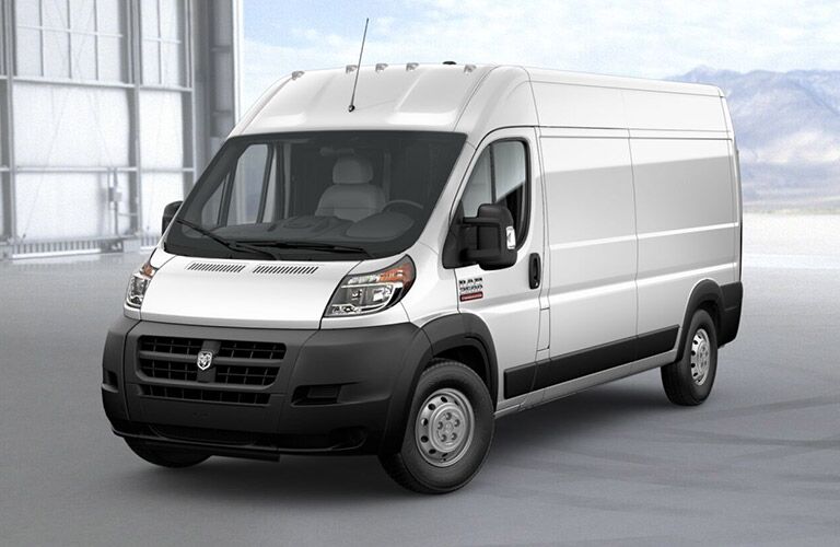 white 2018 Ram ProMaster Cargo Van 3500