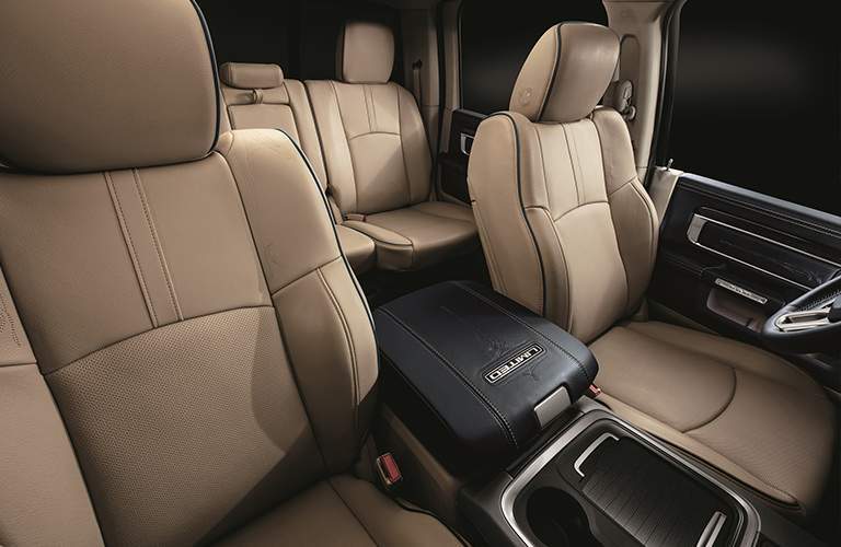 Front and Indigo elite leather seating in the 2018 Ram Limited Tungsten Edition