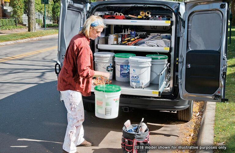 2018 Ram ProMaster City loaded with supplies in the back