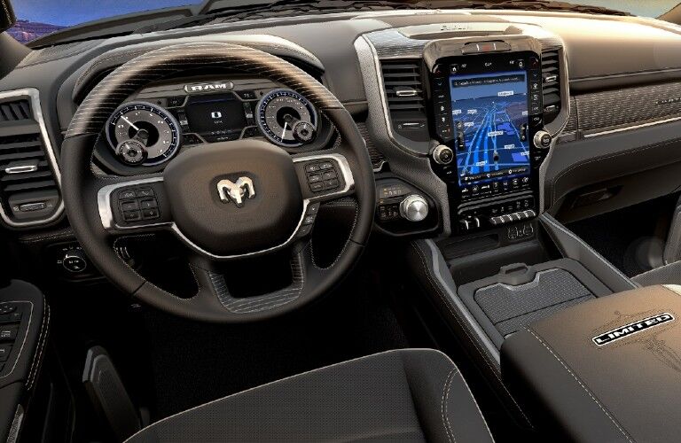 2021 Ram 1500 dashboard and steering wheel