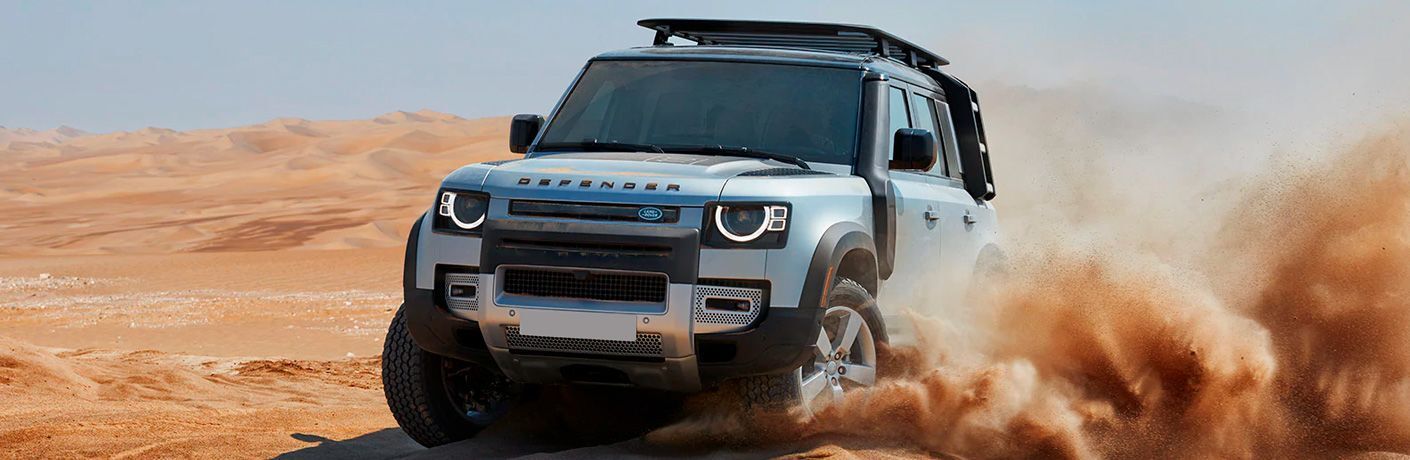 2021 Land Rover Defender on desert terrain 2021 Land Rover Defender on desert terrain