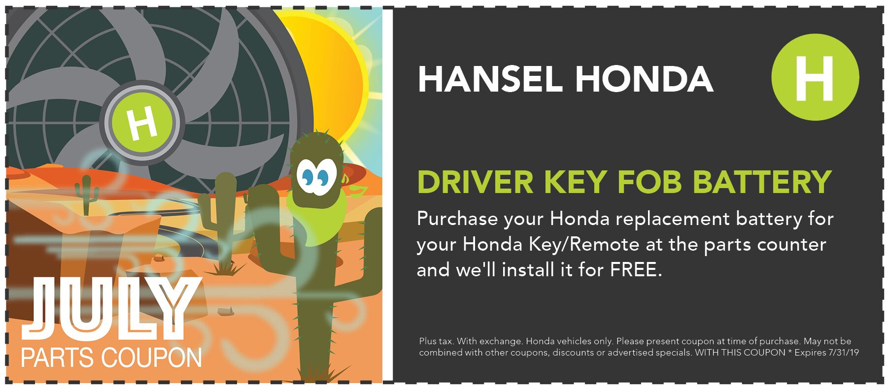 Driver Key Fob Special! Driver Key Fob Special!