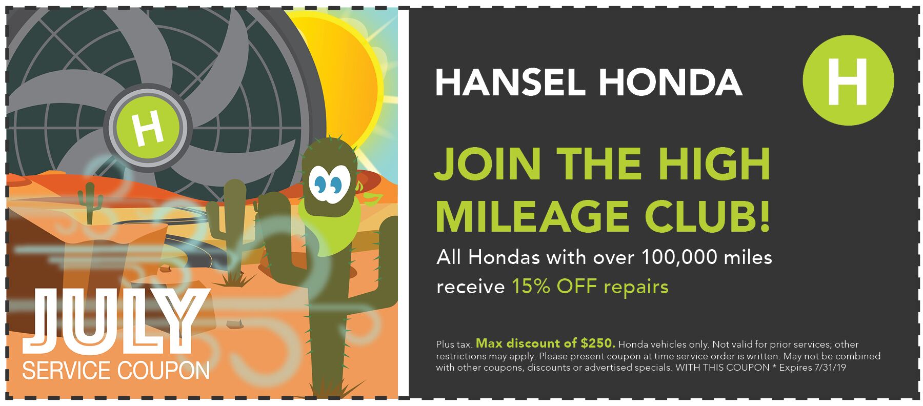 Join the High Mileage Club! Join the High Mileage Club!
