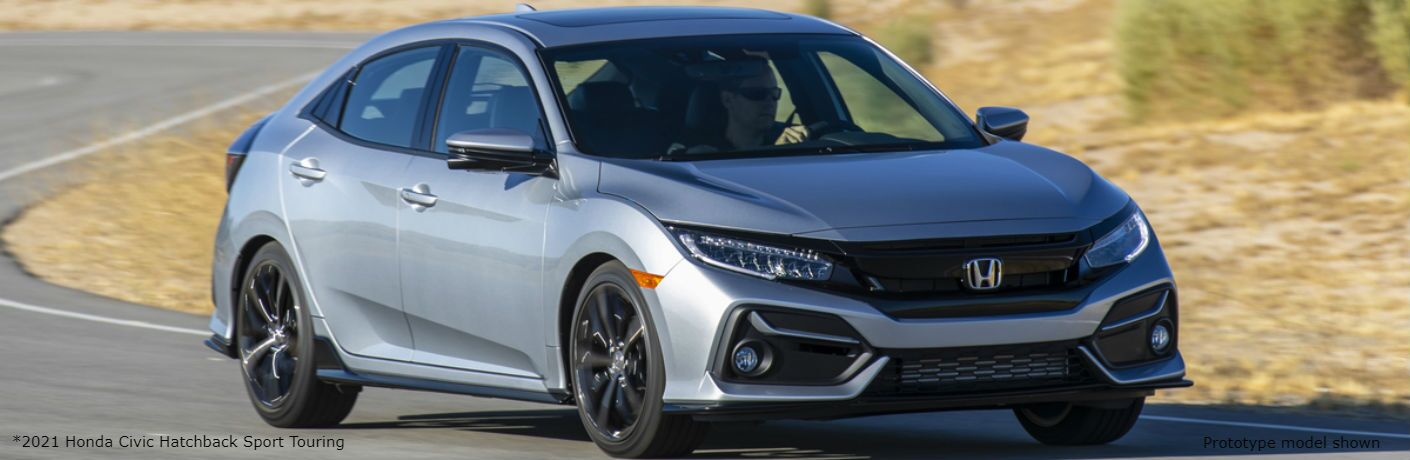 Silver prototype 2021 Honda Civic Hatchback Sport Touring