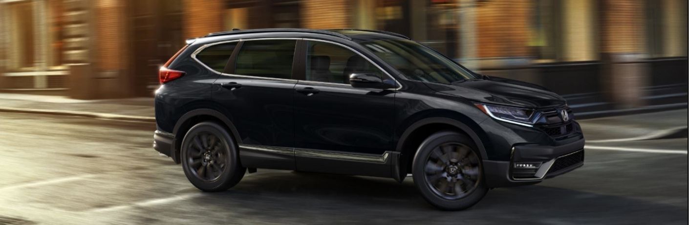 2022 Honda CR-V Black driving on the road