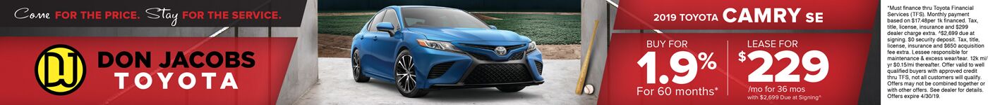 April Camry SRP April Camry SRP