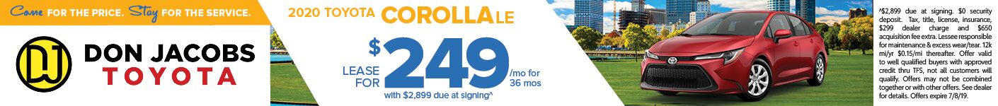 June Corolla SRP Banner June Corolla SRP Banner
