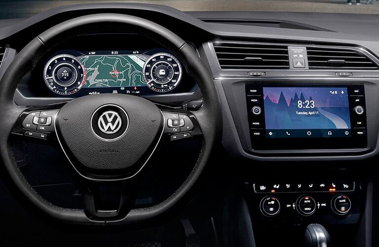 Steering wheel of the 2019 Volkswagen Tiguan