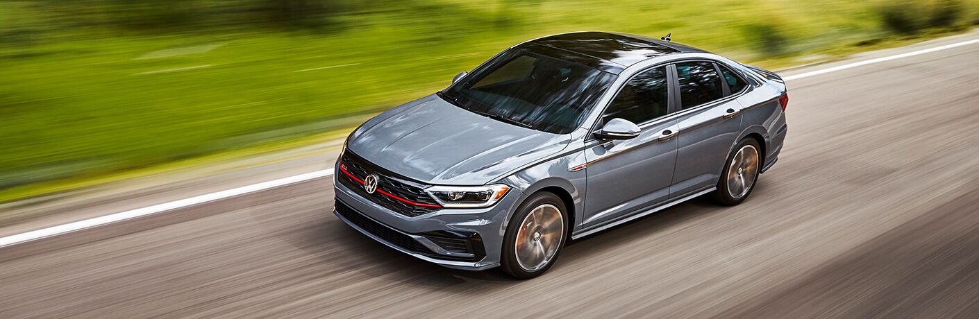 2021 Volkswagen Jetta GLI driving on a road