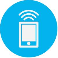 Light blue smartphone icon