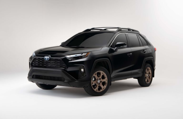 2023 Toyota RAV4 Prime Black showing LED headlight