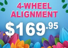 $169.95 4-Wheel Alignment $169.95 4-Wheel Alignment