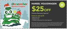 $25 Off Pothole Recovery Special $25 Off Pothole Recovery Special