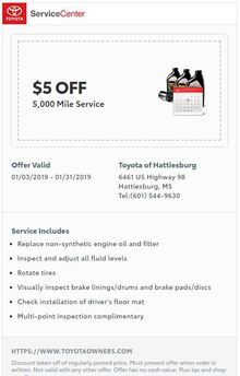 $5 OFF 5,000 Mile Service $5 OFF 5,000 Mile Service