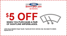 $5 Off Sightline Wiper Blade Purchase $5 Off Sightline Wiper Blade Purchase
