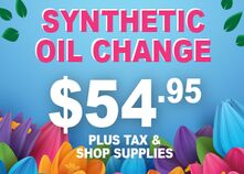 $54.95 Synthetic Oil Change Special $54.95 Synthetic Oil Change Special