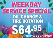 $64.95 Weekday Service Special $64.95 Weekday Service Special