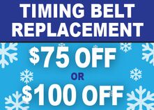 $75-$100 OFF Timing Belt Replacement $75-$100 OFF Timing Belt Replacement