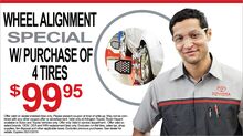 Alignment Special with purchase of 4 tires Alignment Special with purchase of 4 tires