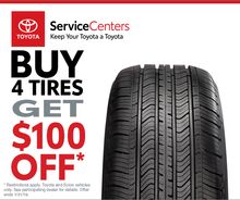 Buy 3 Tires, Get $100 off! Buy 3 Tires, Get $100 off!