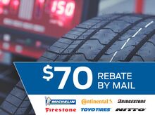Buy Four Select Tires, Get Up To A $70 Rebate By Mail Buy Four Select Tires, Get Up To A $70 Rebate By Mail