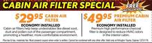Cabin Air Filter Special Cabin Air Filter Special