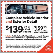 Complete Vehicle Interior and Exterior Detail Complete Vehicle Interior and Exterior Detail