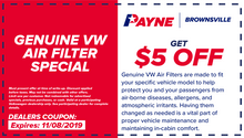 Genuine VW Air Filter Special Genuine VW Air Filter Special