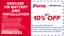 Genuine VW Battery and Installation Genuine VW Battery and Installation