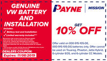 Genuine VW Battery and Installation Genuine VW Battery and Installation