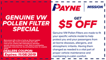 Genuine VW Pollen Filter Special Genuine VW Pollen Filter Special