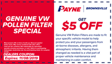 Genuine VW Pollen Filter Special Genuine VW Pollen Filter Special