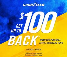 Goodyear Tires - Get Up To $100 Back Goodyear Tires - Get Up To $100 Back
