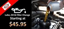 Lube, Oil, & Filter Change Lube, Oil, & Filter Change