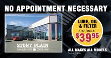 Lube, Oil, & Filter starting at $39.95 Lube, Oil, & Filter starting at $39.95