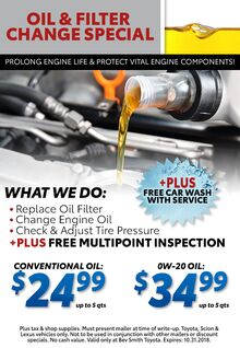 Oil & Filter Change Special Oil & Filter Change Special