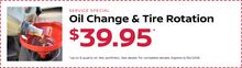 Oil Change & Tire Rotation Oil Change & Tire Rotation