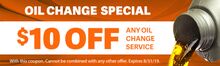 Oil Change Special Oil Change Special