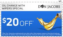 Oil Change and Wipers Special Oil Change and Wipers Special