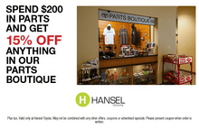 Parts Boutique Special! Parts Boutique Special!
