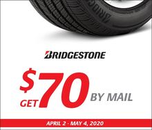 Receive $70 Visa Prepaid Card w/ Bridgestone Tires Receive $70 Visa Prepaid Card w/ Bridgestone Tires
