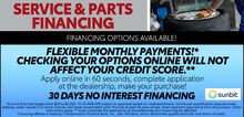 Service & Parts Financing Service & Parts Financing