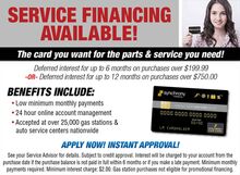 Service Financing Available Service Financing Available