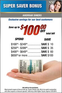 Super Saver Bonus Save up to $100 Super Saver Bonus Save up to $100